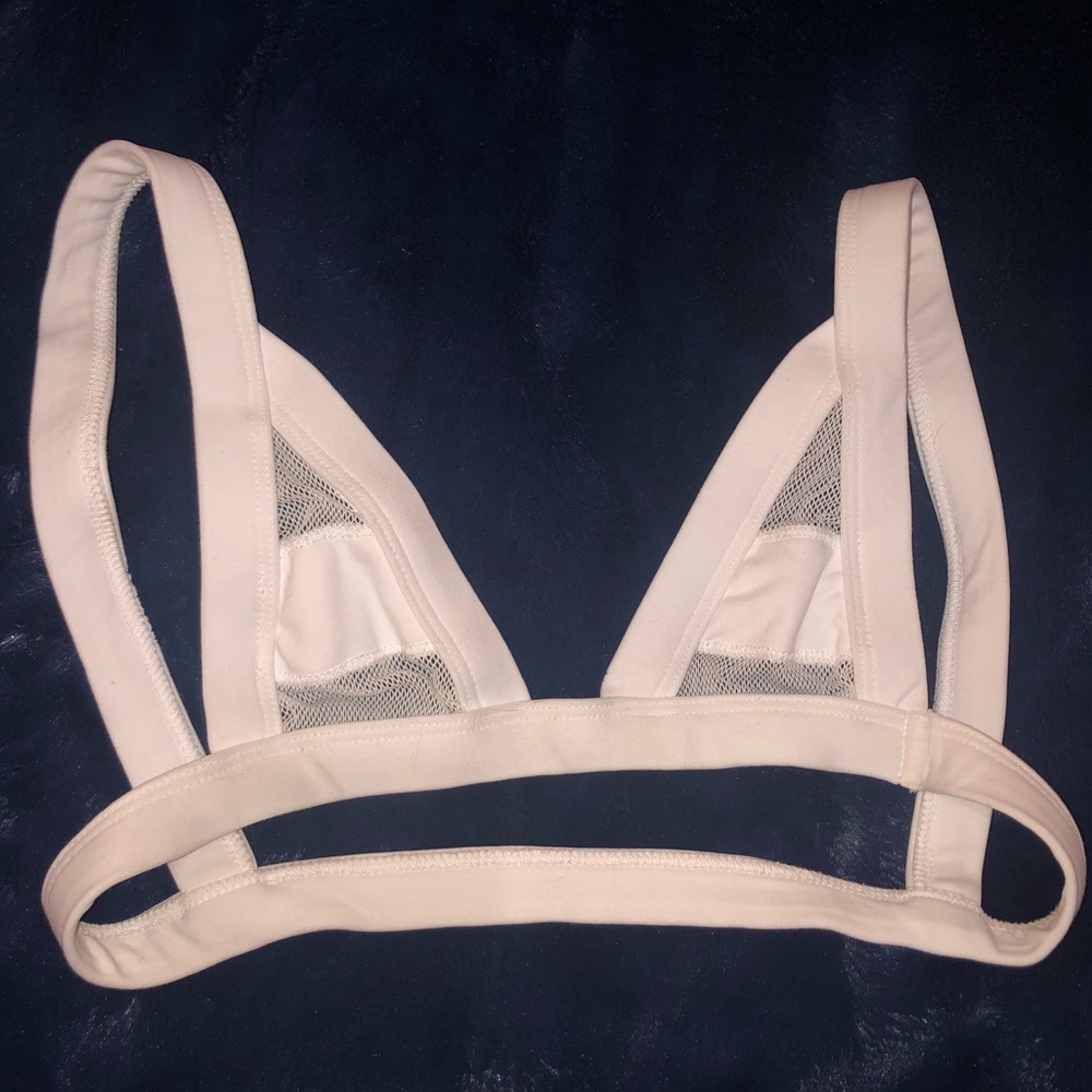 Minimale Animale The Bandit Bikini Top in White (top only)
